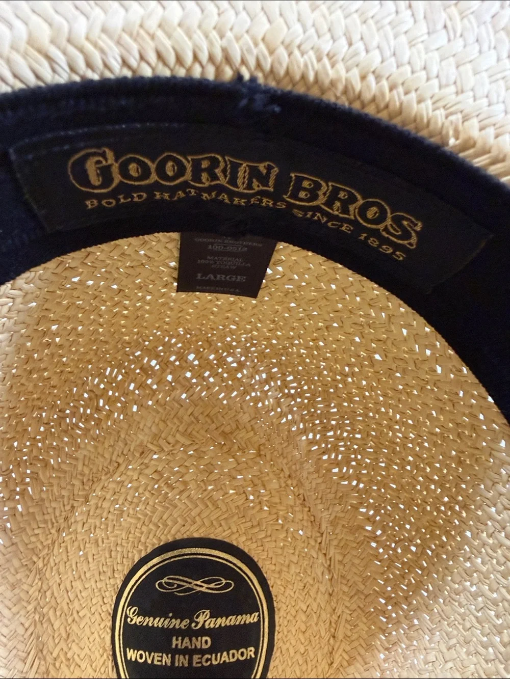 Goorin Bros Straw Fedora Hat with Brown Band